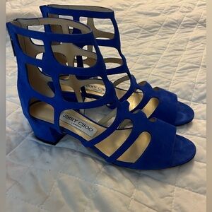 Jimmy Choo Blue suede Heels Elegant Design